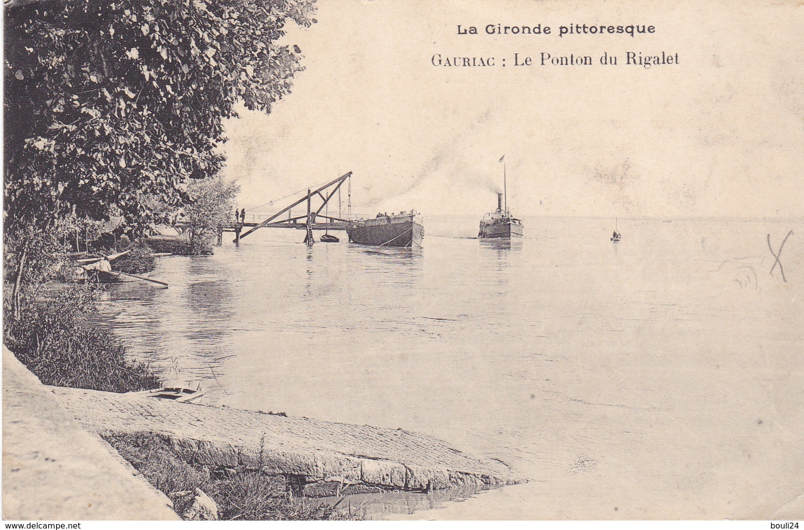 AVIT- GAURIAC EN  GIRONDE LE PONTON DU RIGALET  CPA  CIRCULEE - Autres & Non Classés