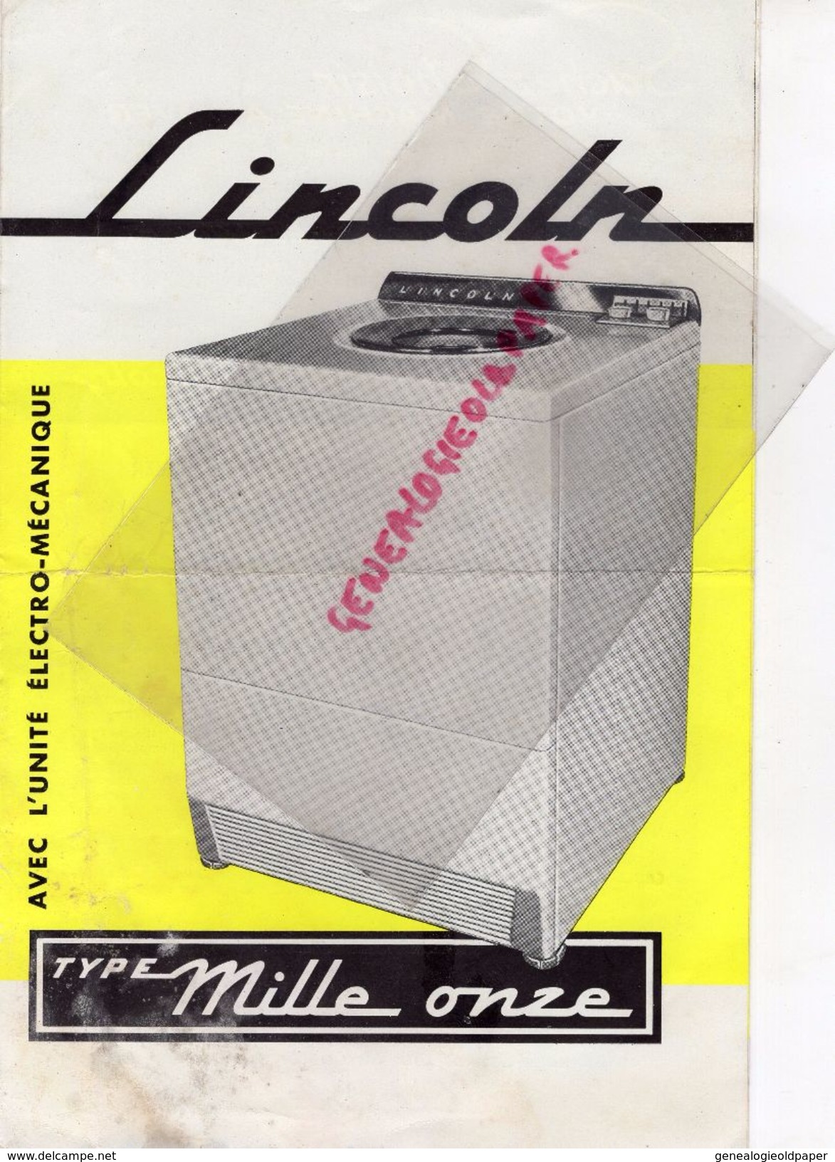 PUBLICITE LINCOLN - MACHINE A LAVER MILLE ONZE- LAVAGE LINGE - Pubblicitari