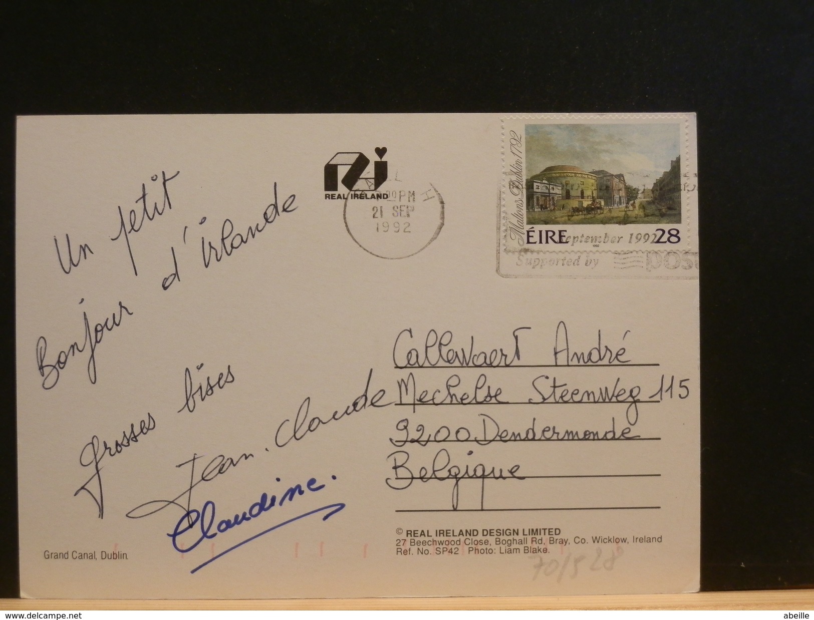 70/528   CP  EIRE - Storia Postale