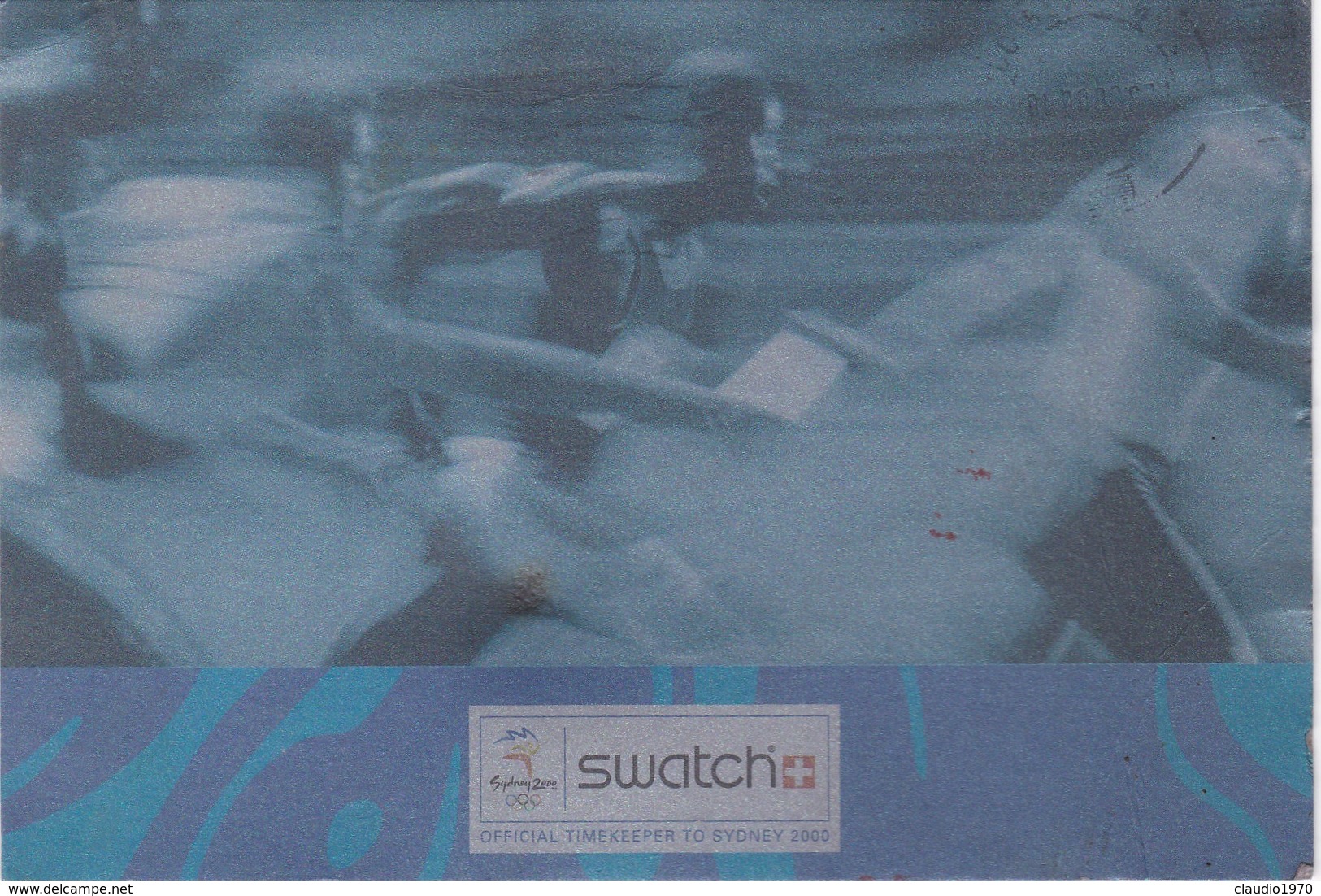 STORIA POSTALE  - CARTOLINA PUBBLICITARIA DELLA SWATCH OFFICIAL TIMEKEEPER TO SYDNEY 2000 - Storia Postale