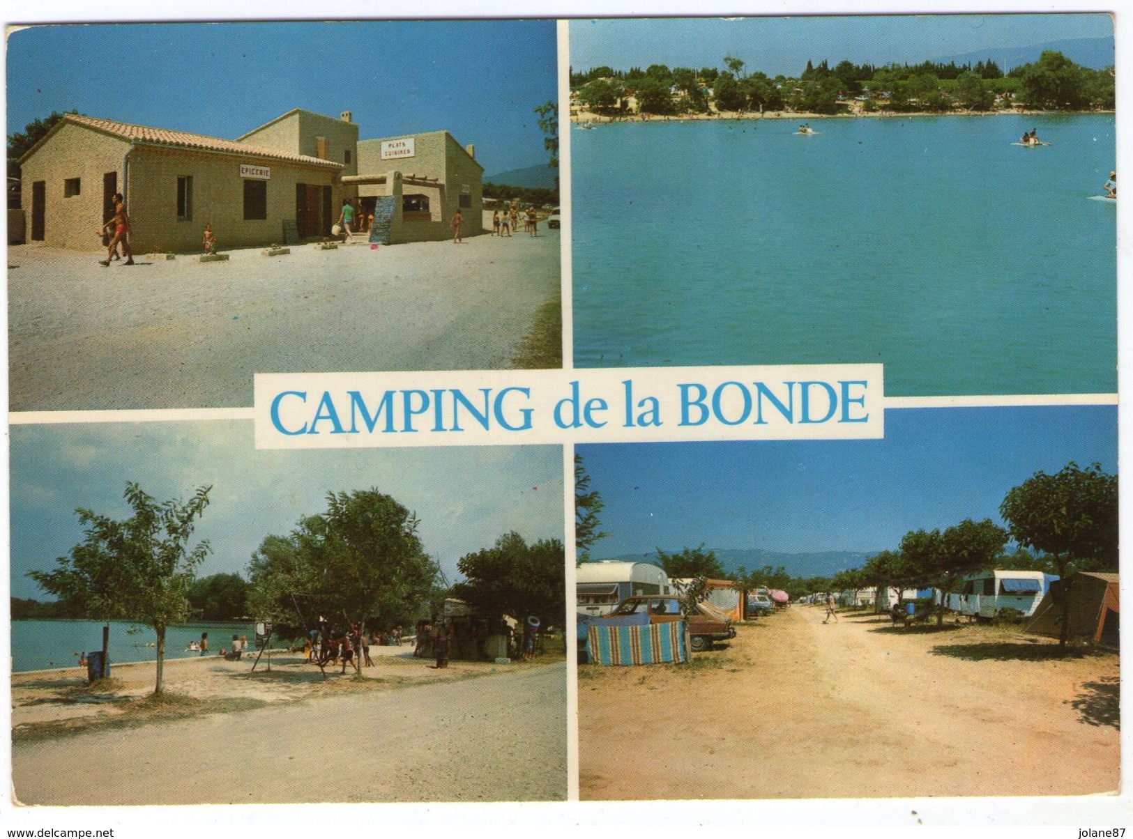 CPM    84    CABRIERES D AIGUES      CAMPING DE LA BONDE      MULTIVUES - Cabrieres D'Aigues