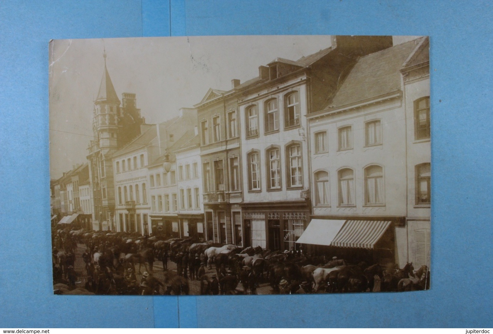 Binche Grand'rue Un Coin De La Foire Au Chevaux Epreuve Sur Papier Léger - Lieux