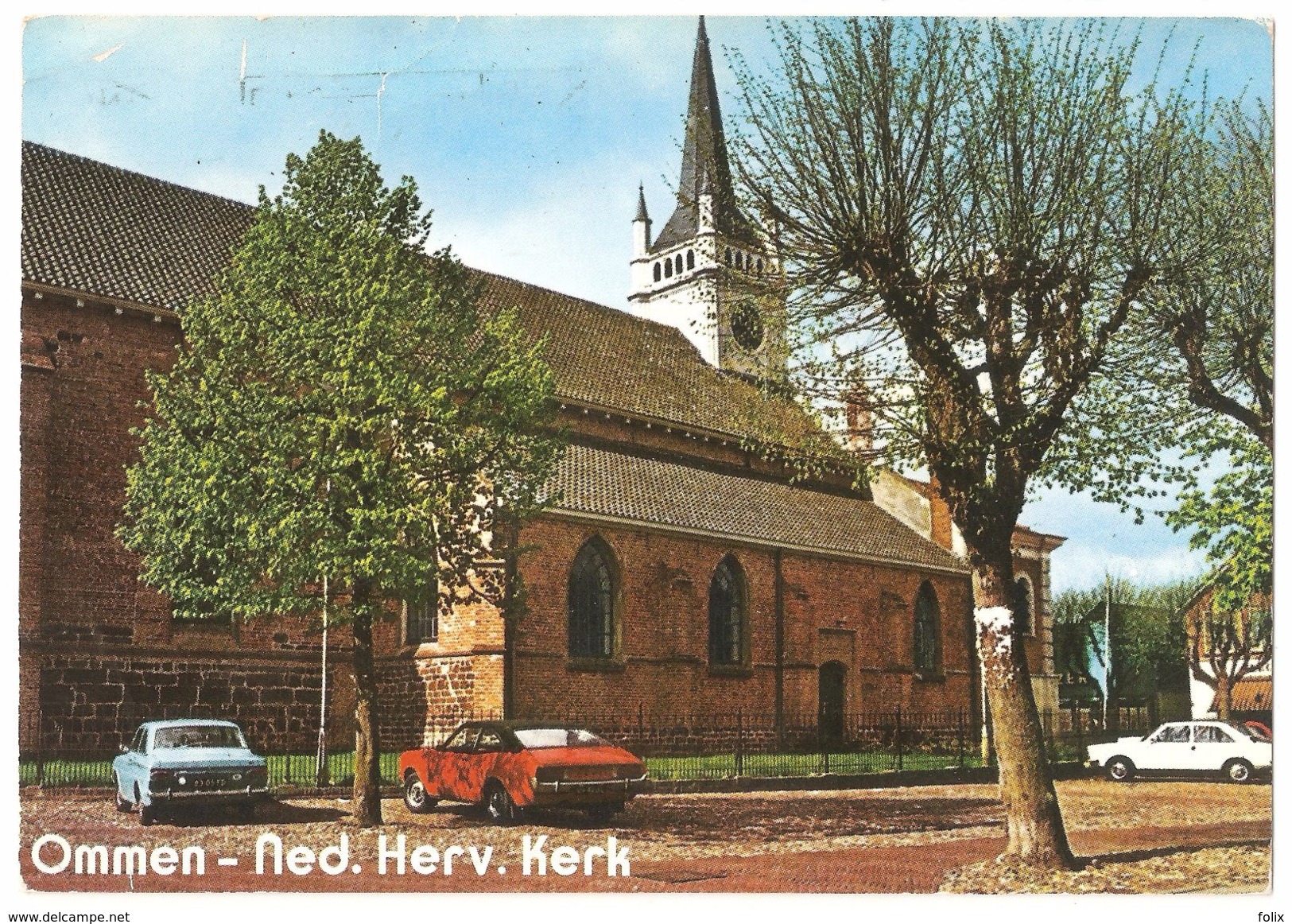 Ommen - Ned. Herv. Kerk - Groot Formaat - Oldtimer Ford Consul - 1976 - Ommen