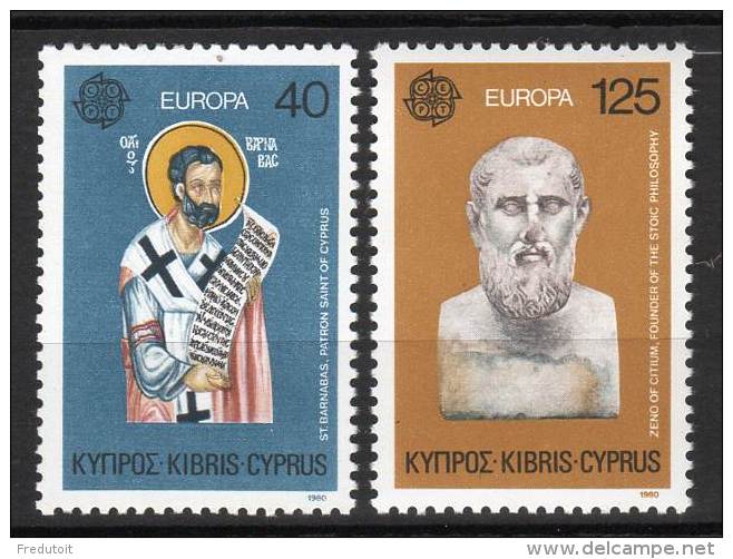 CHYPRE - 1980 - N°515/6   **  Europa - Nuovi