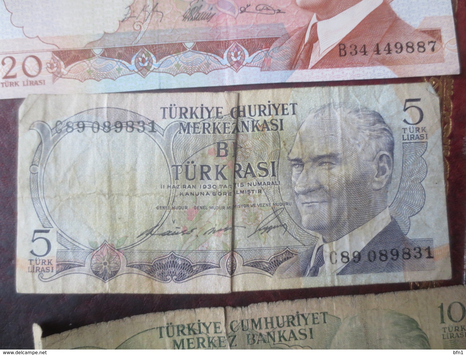 TURQUIE  20 + 10+ 5 TURK LIRASI - 1930- - VOIR Photos - Turquie