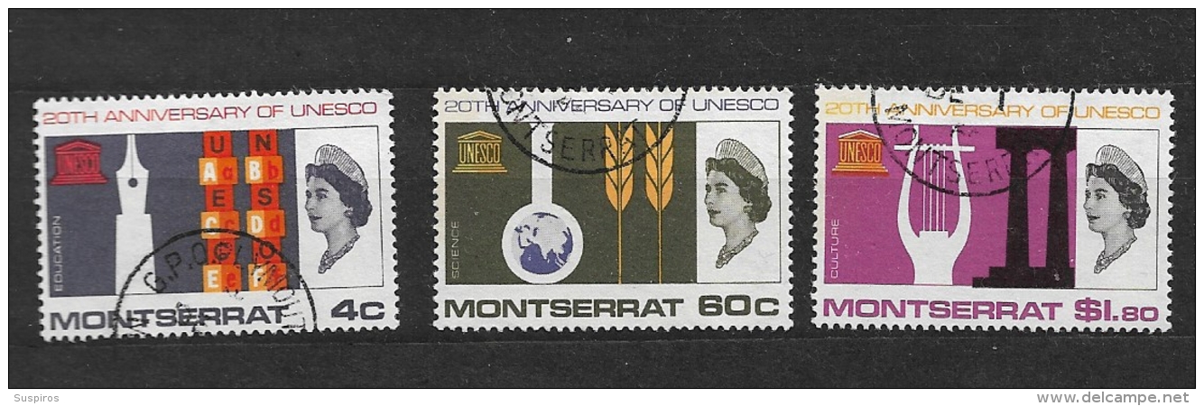 MONTSERRAT  1966 The 20th Anniversary Of UNESCO USED - Montserrat