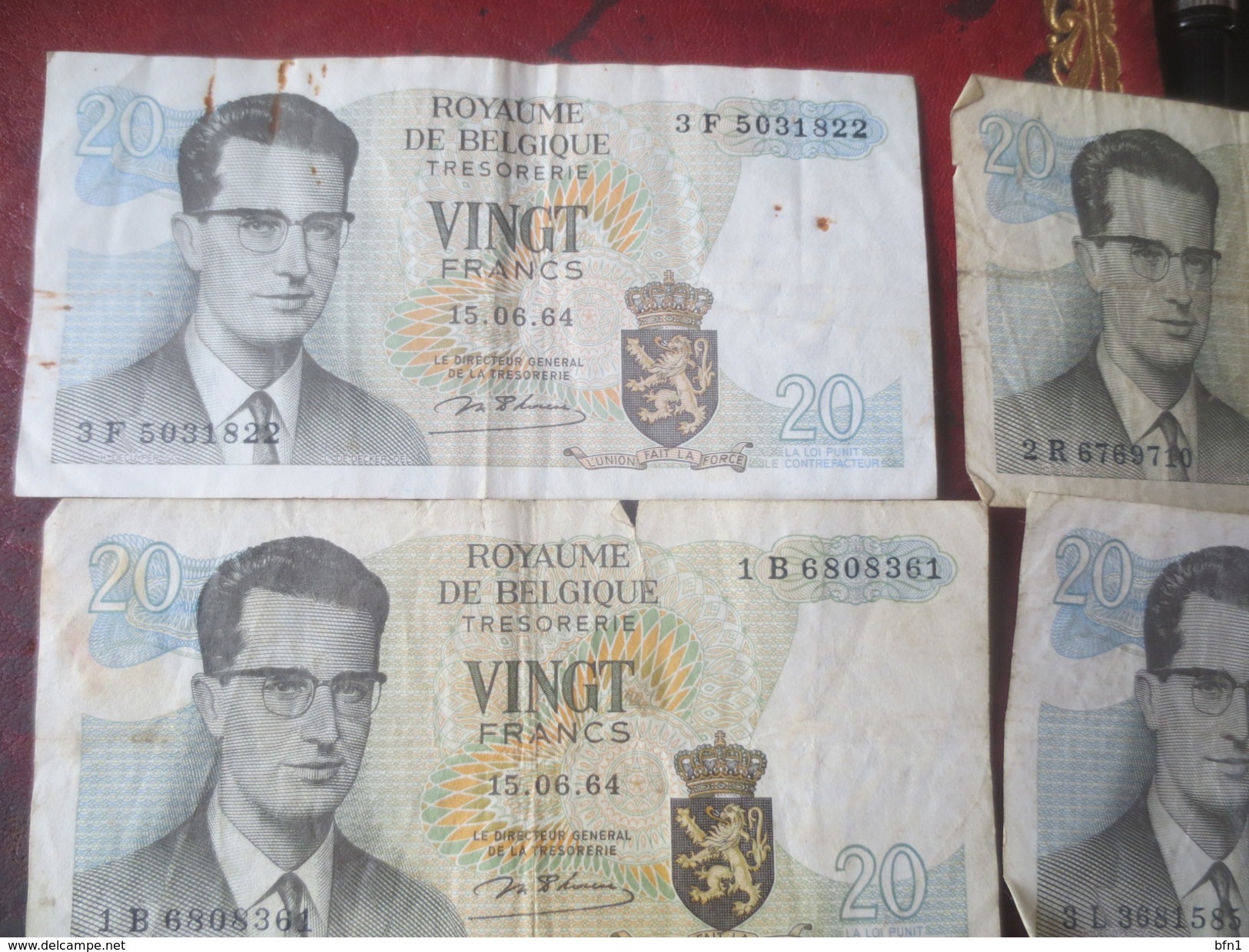 BELGIQUE - 6 * 20 FRANCS - 1964-  - VOIR Photos - 20 Francos