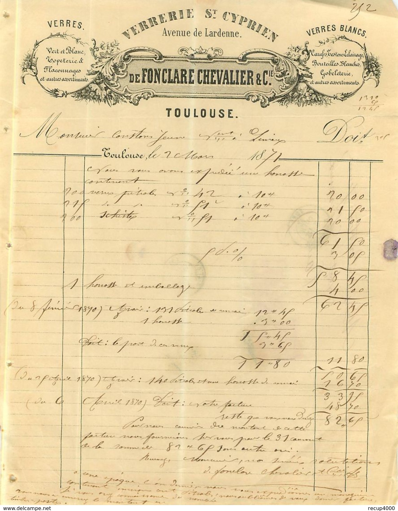 LETTRE Envoi 1871 20c Bleu Cérès émis. De Bord. De Toulouse  à Limoux  2scans - 1849-1876: Période Classique