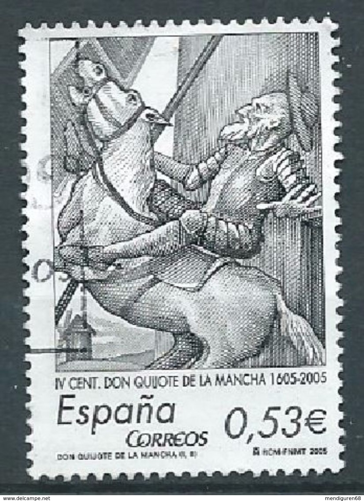 ESPAGNE SPANIEN SPAIN ESPAÑA  2005 FROM SHEET El Quijote  0.53&euro; ED 4161b YV 3749 MI 4044 SG 4107b SC 3356b - Usados