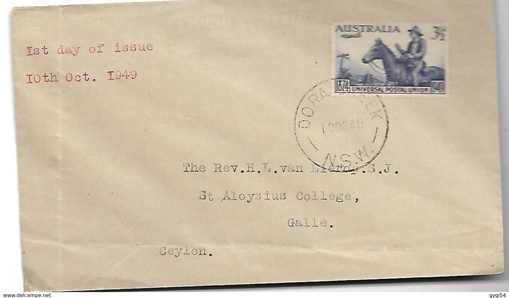 AUSTRALIE-Enveloppe 1er Jour  En 1949 - FDC