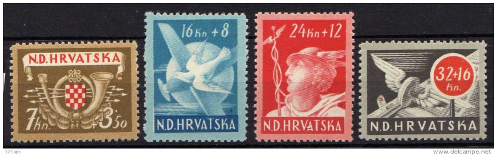 Kroatien (NDH) 1944 Mi 150-153 * [270816XVI] - Croatia