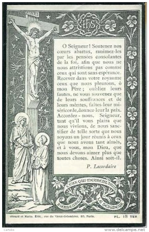 FAIRE-PART De JPierre Alessandri Le  6 Octobre 1910 - Décès