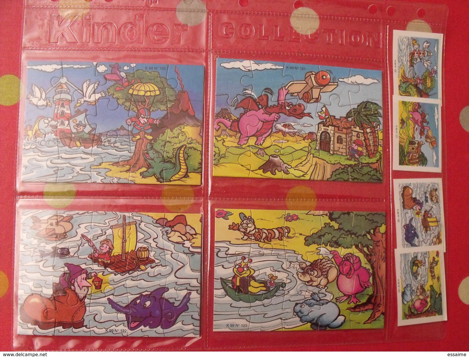 4 Puzzles Kinder  K 99 N° 120 à 123 + BPZ. 1999 - Puzzles