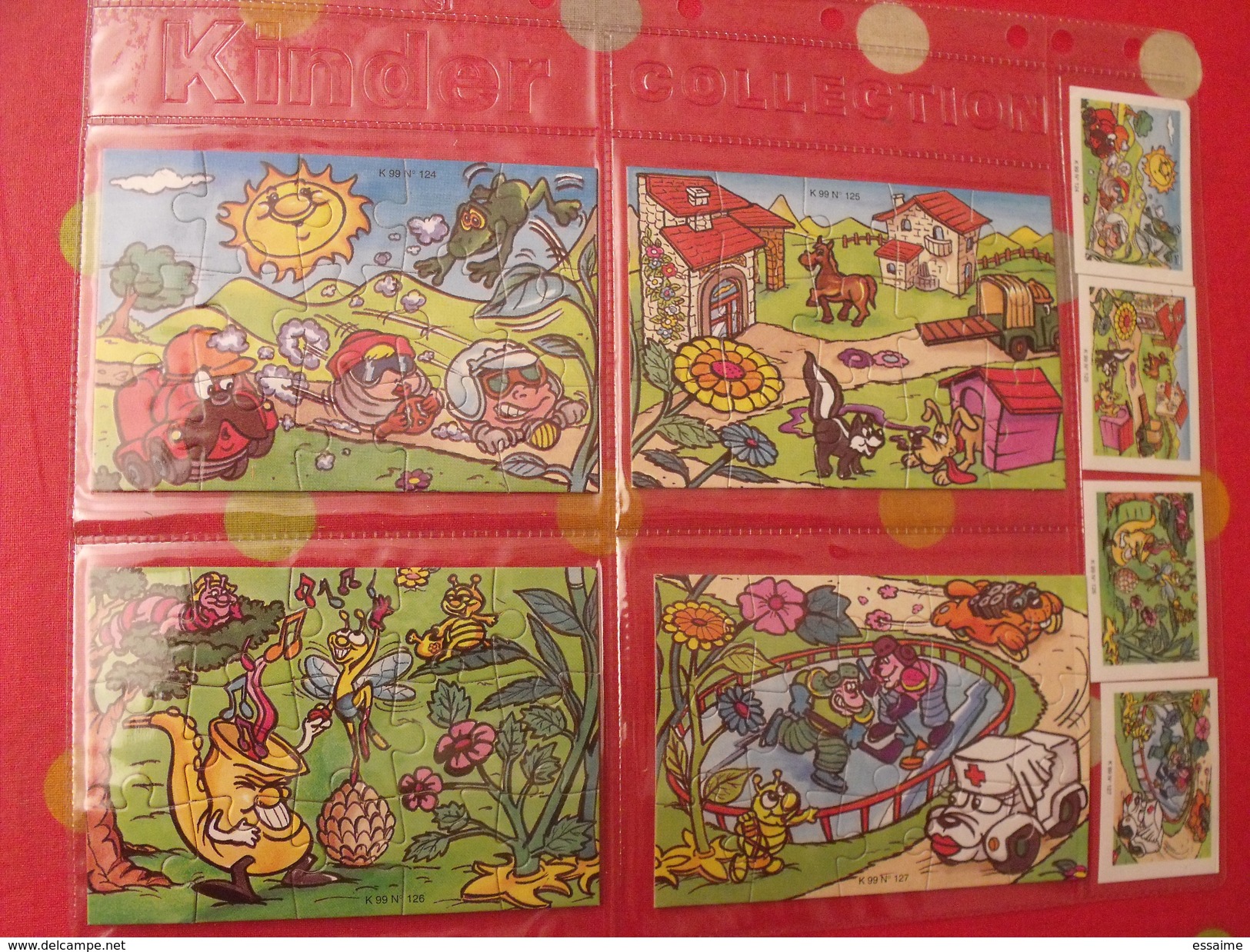 4 Puzzles Kinder  K 99 N° 124 à 127 + BPZ. 1999 - Puzzles