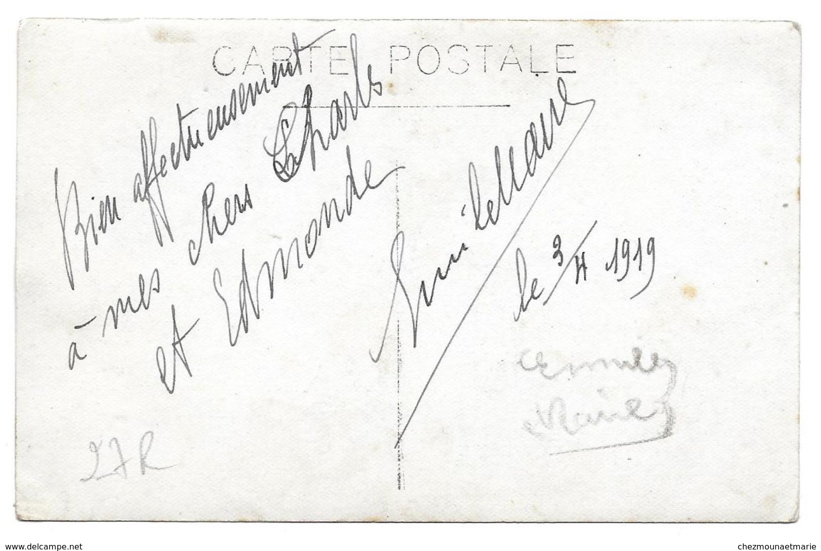 1919 - 27 EME REGIMENT - EMILE MAIRE - CARTE POSTALE PHOTO MILITAIRE - CPA - Personen