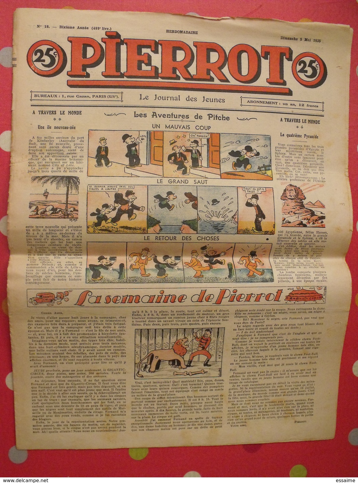 Pierrot  12 N° De 1935. N°16 à 27.  Pitche, Costo Marijac Jeanjean Aviation Le Rallic - Pierrot