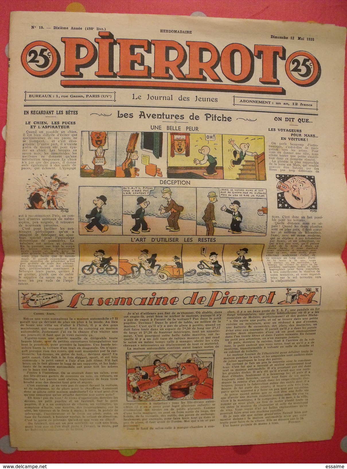 Pierrot  12 N° De 1935. N°16 à 27.  Pitche, Costo Marijac Jeanjean Aviation Le Rallic - Pierrot