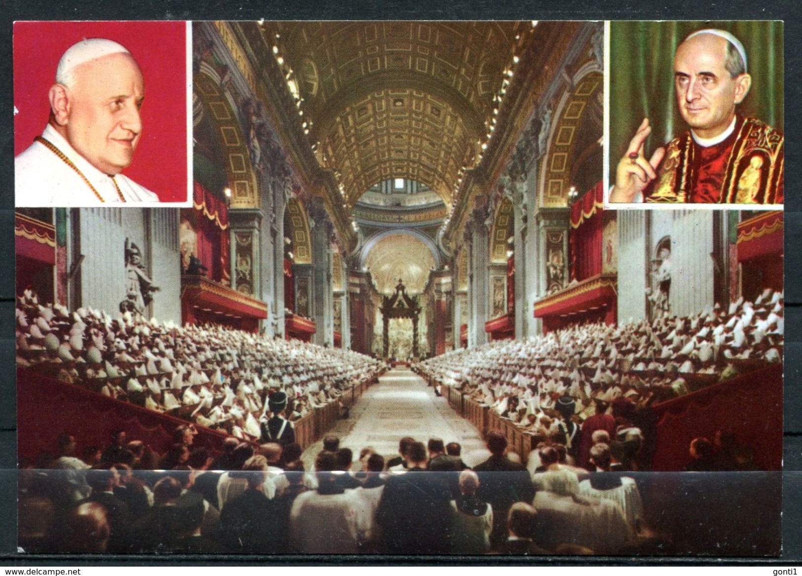 CPSM Color AK Italien Roma "Concilium Oecumenicum,Vaticanum II, Papst Paolo VI." 1 AK Blanco - Popes