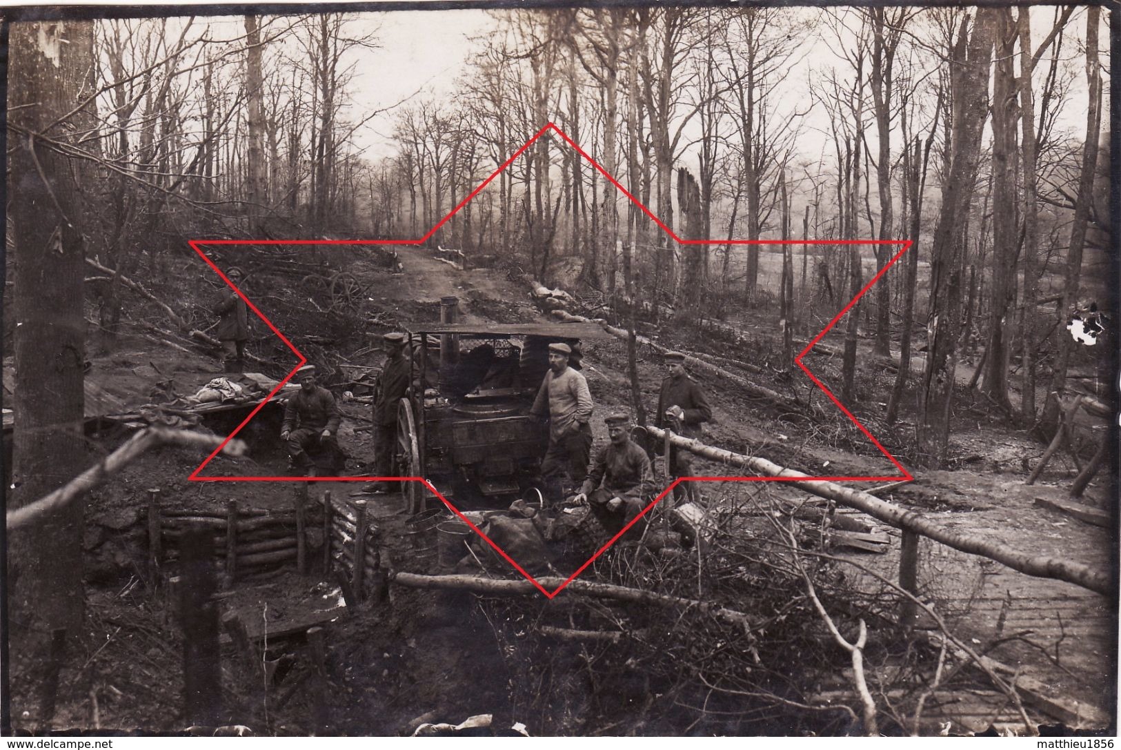 Photo 14-18 Route De BARISIS (Barisis-aux-Bois Près Saint-Gobain) - Une Cuisine Roulante Allemande (A178, Ww1, Wk 1) - Sonstige & Ohne Zuordnung