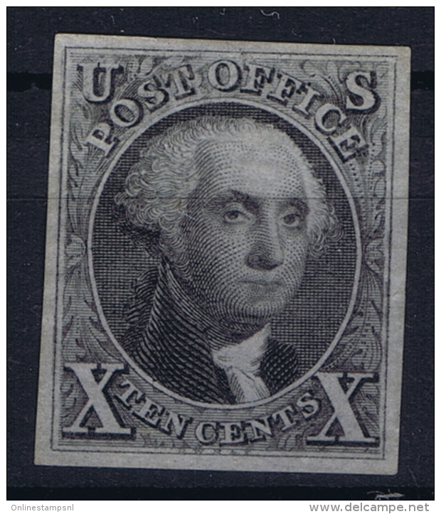 USA Scott Nr 4 Reproduction Of 1847 Issue On Bluish Paper, Not Used (*) SG As Issued. 1875 Nice Margins - Nuevos