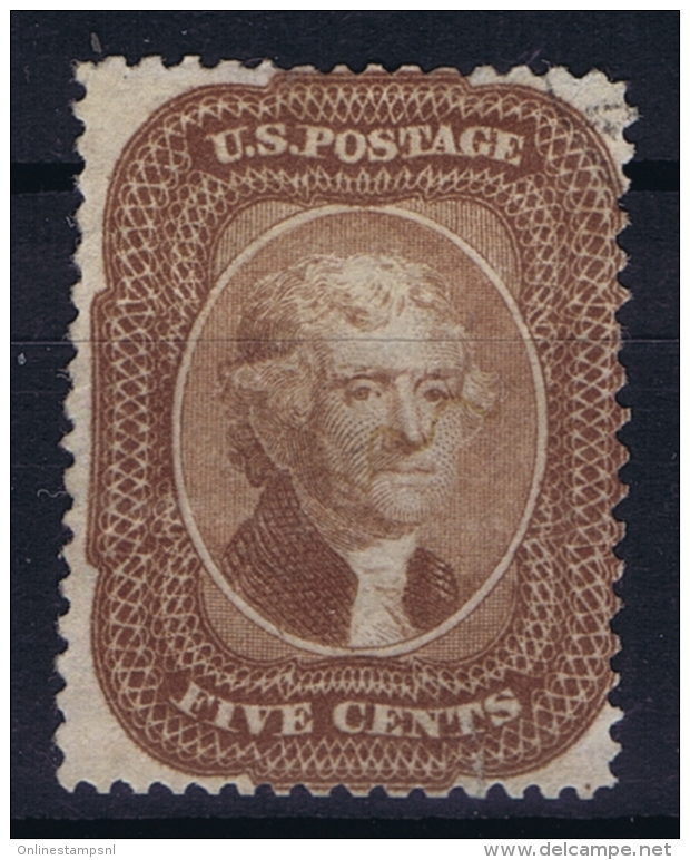 USA Mi Nr 10  Sc Nr 28 Red Brown Used 1857 -  1861  Type I  Has A Surface Scratch At Bottom No Tear - Used Stamps