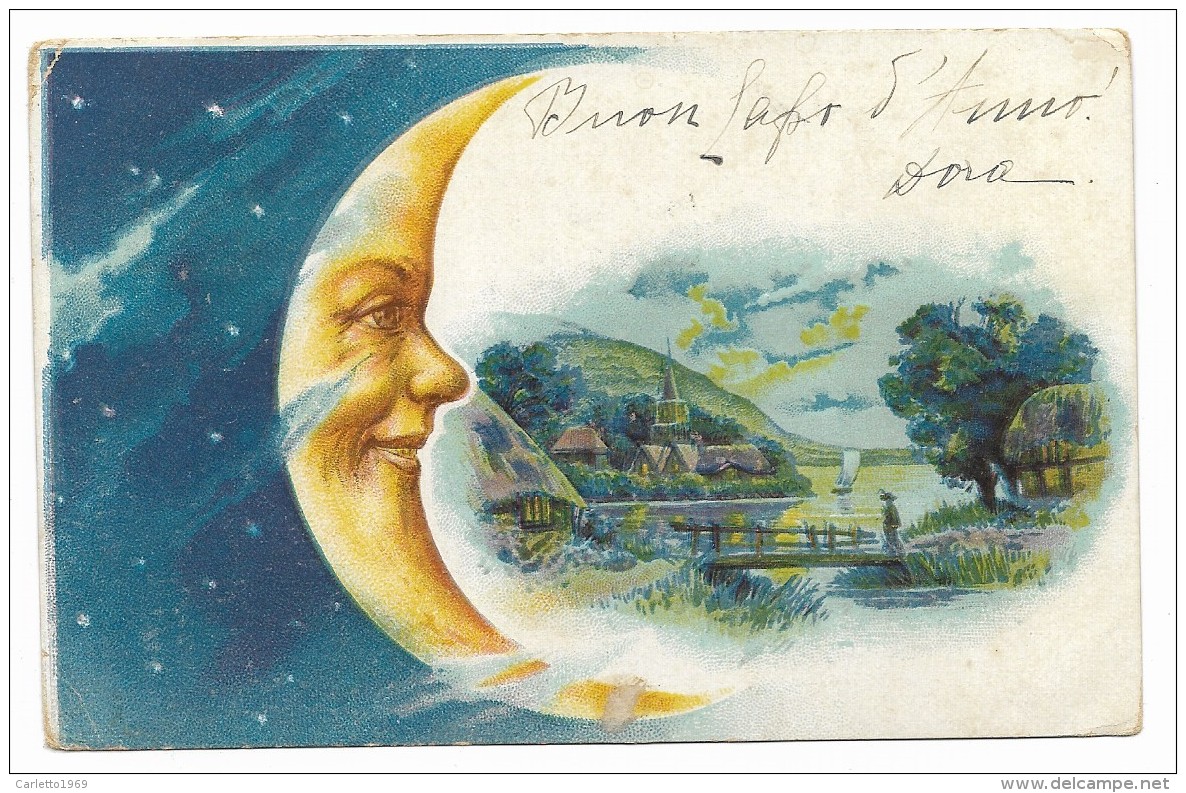 MEZZA LUNA GUARDA IL PAESAGGIO 1910  VIAGGIATA FP - 1900-1949