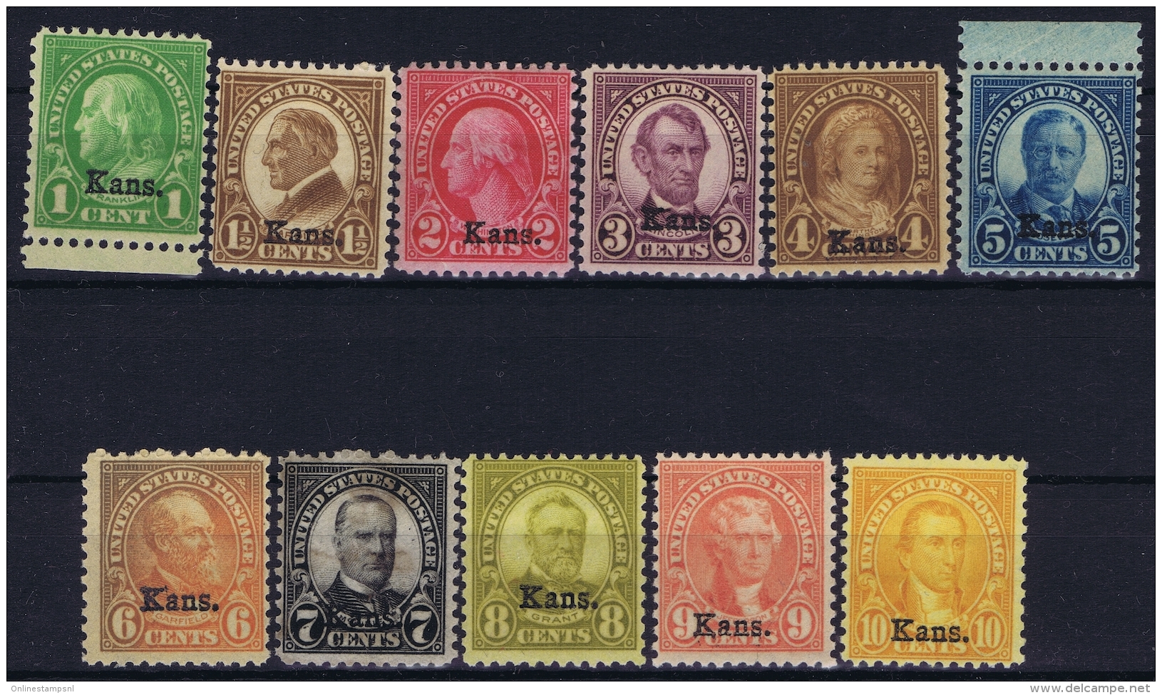 USA Mi Nr A316 - L316  Sc Nr 658 - 668 Yv Nr 283A  283L Postfrisch/neuf Sans Charniere /MNH/** 1929 Kansas Overprints - Ongebruikt