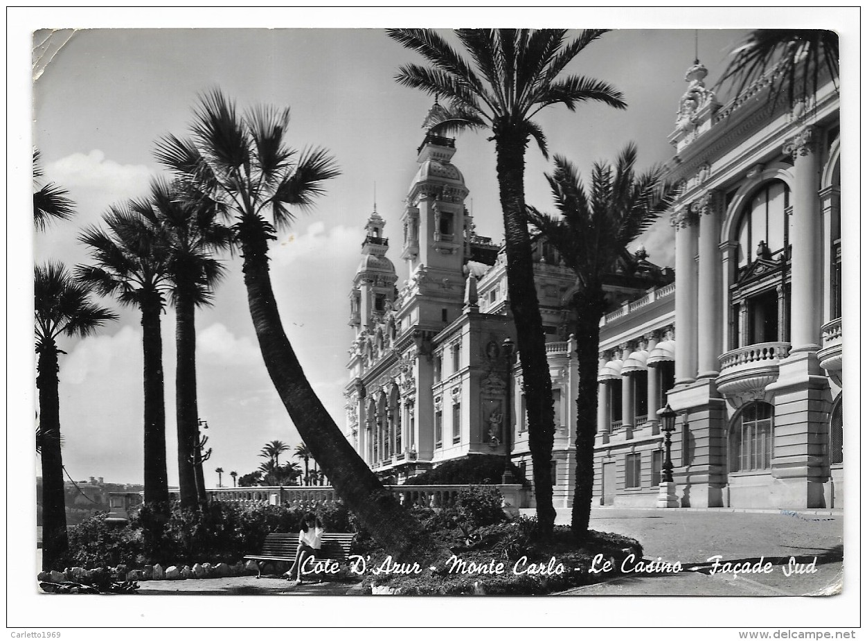 MONTE CARLO - COTE D'AZUR - LE CASINO - FACADE SUD  VIAGGIATA FG - Monte-Carlo