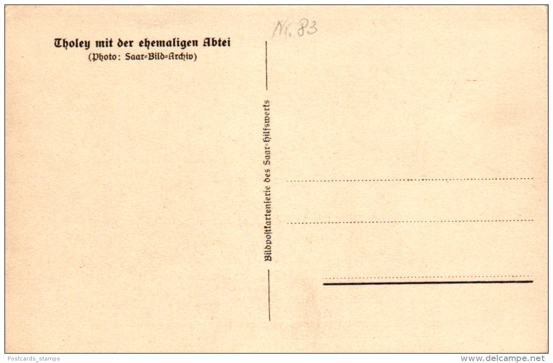 Tholey, Teilansicht Mit Abtei, Ca. 30er Jahre - Kreis Sankt Wendel