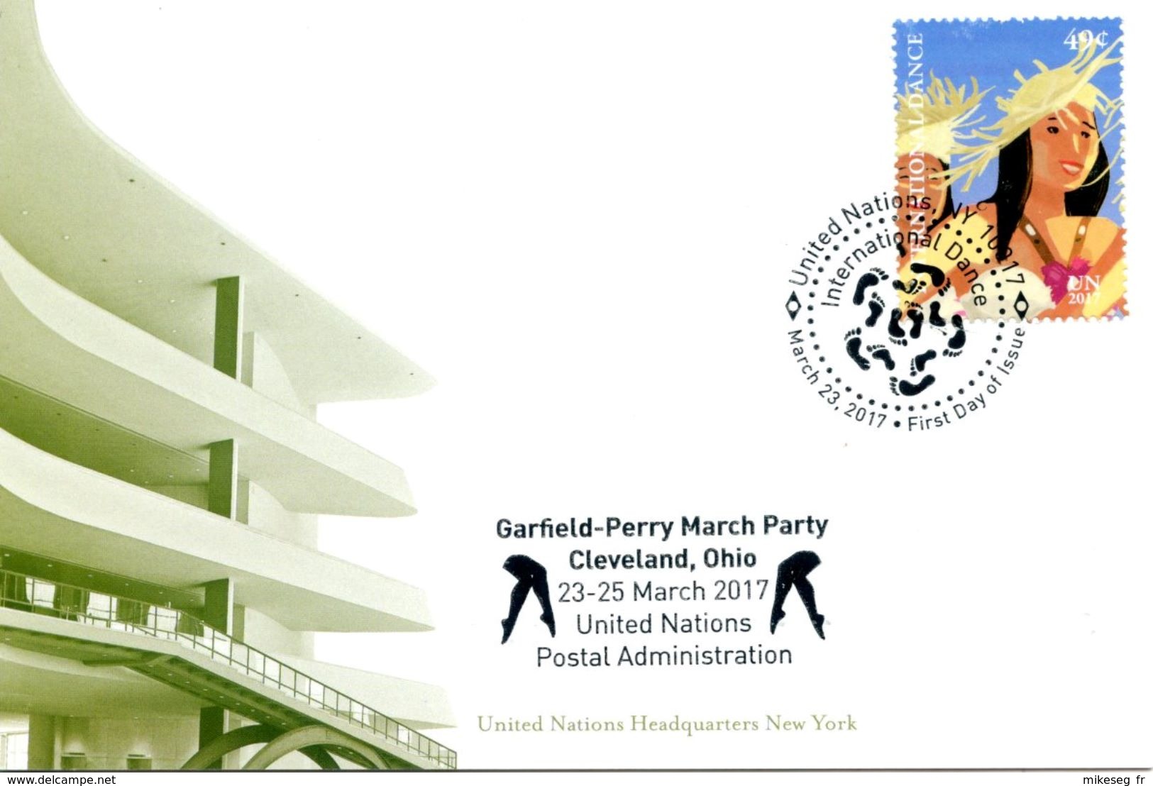 ONU New-York 2017 - Show Card Garfield-Perry March Party 23-25 March 2017 Cleveland Ohio - Cartes-maximum