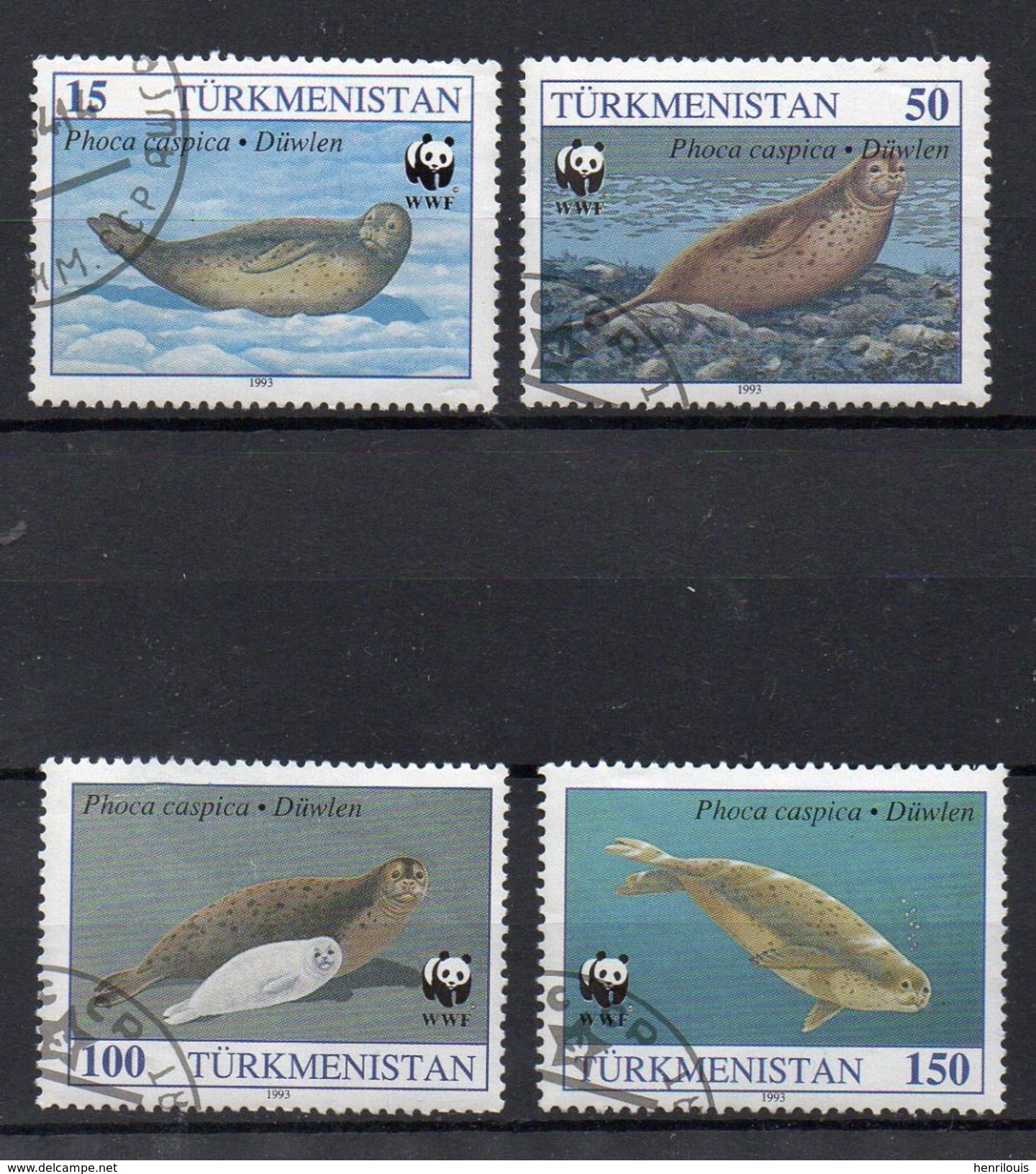 TURKMENISTAN   Série De Timbres  ( Ref 379 B ) Animal - Phoque - Turkménistan