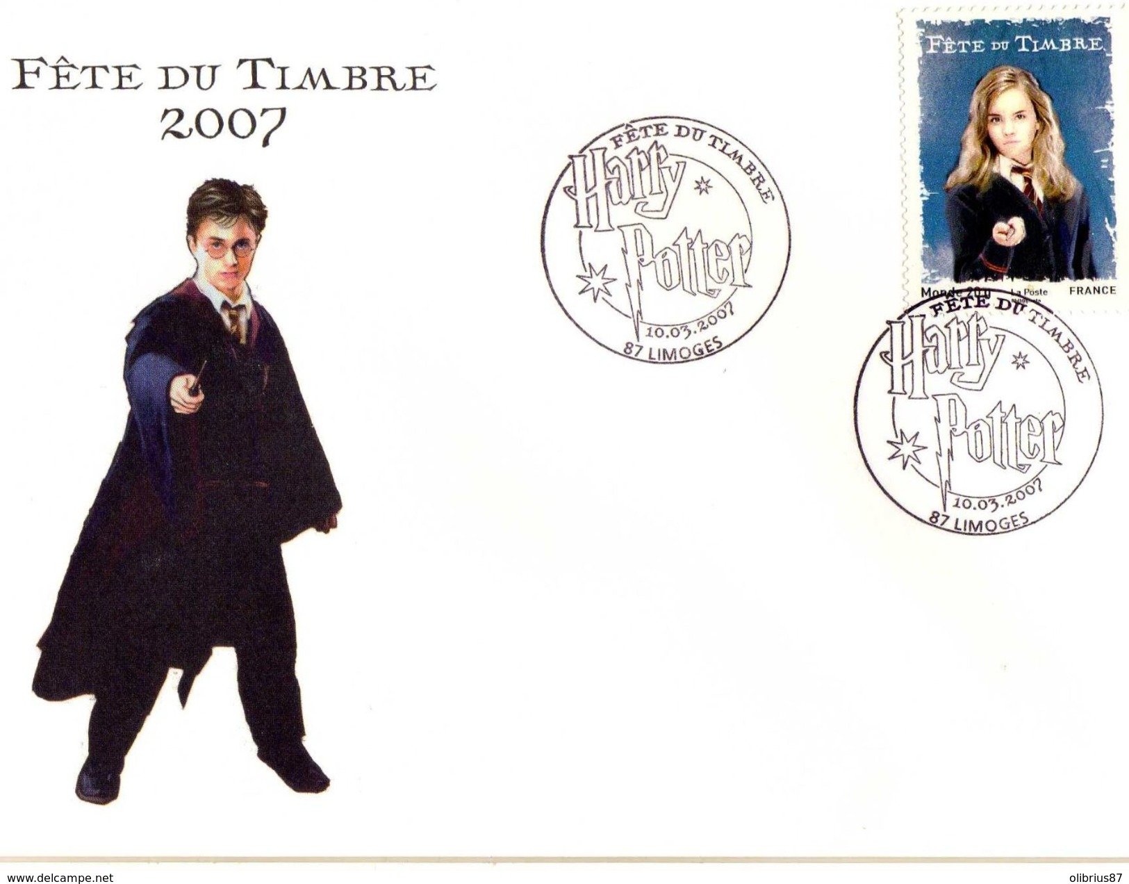 FDC Fête Du Timbre 2007 Harry Potter - Tag Der Briefmarke