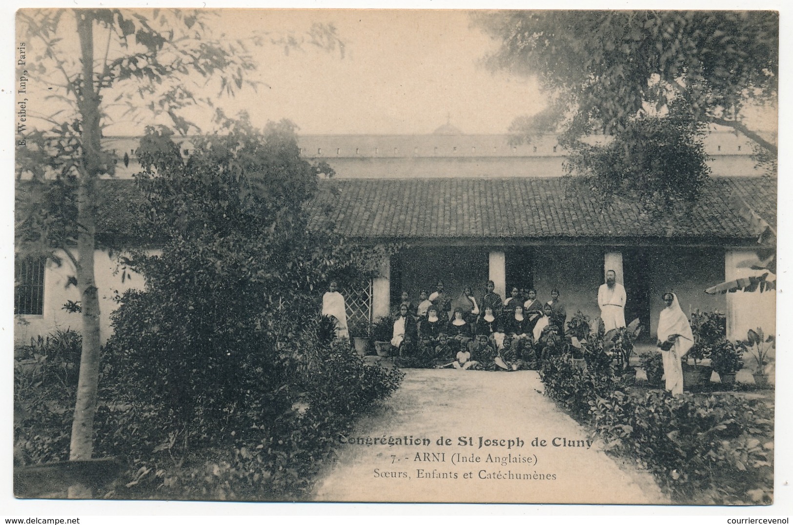 CPA - ARNI (Inde Anglaise) - Congrégation De Saint Joseph De Cluny - Soeurs, Enfants Et Catéchumènes - Indien