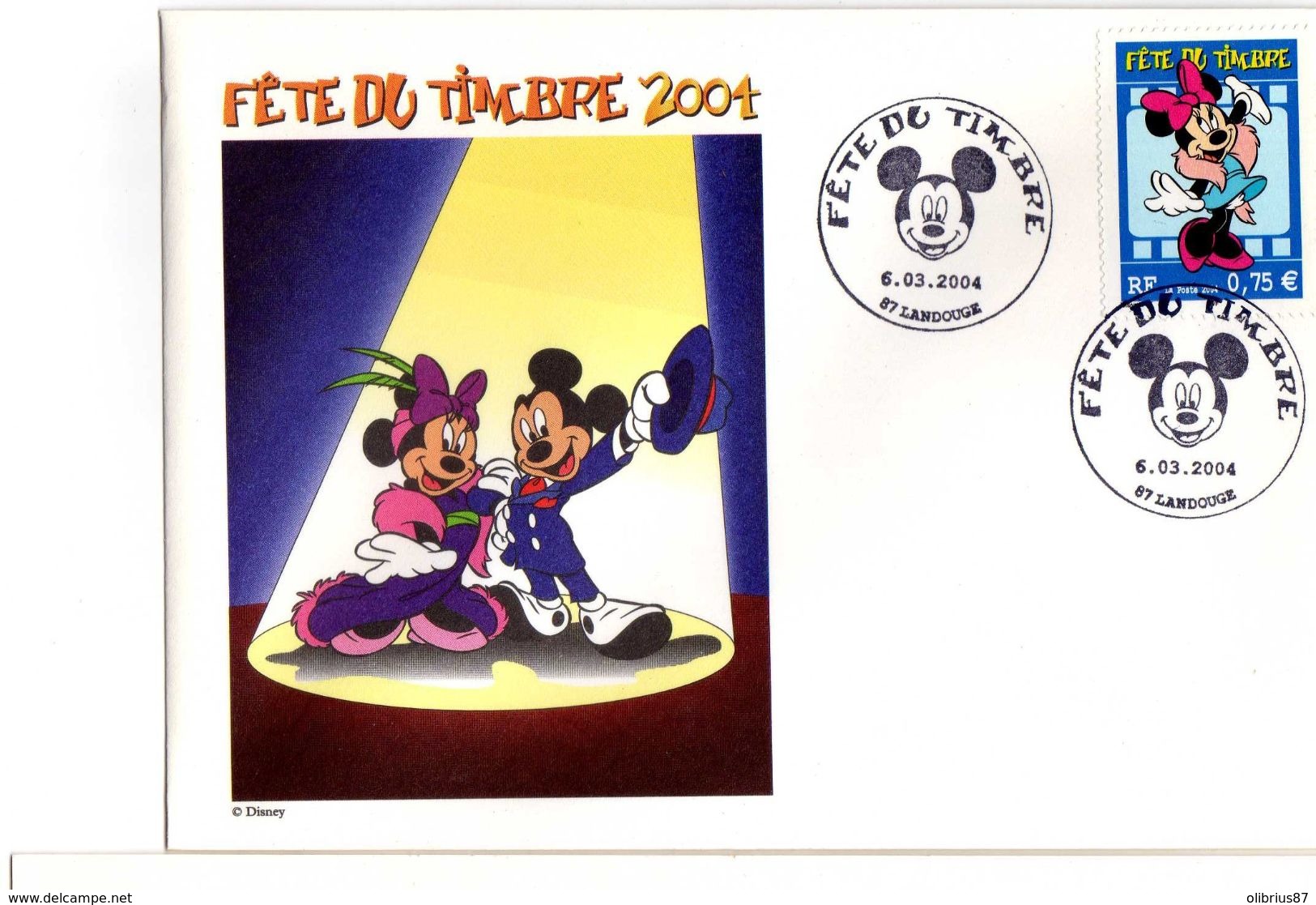 Fête Du Timbre Disney Mickey Minnie 2004 Personnages De Bande Dessinée - Disney