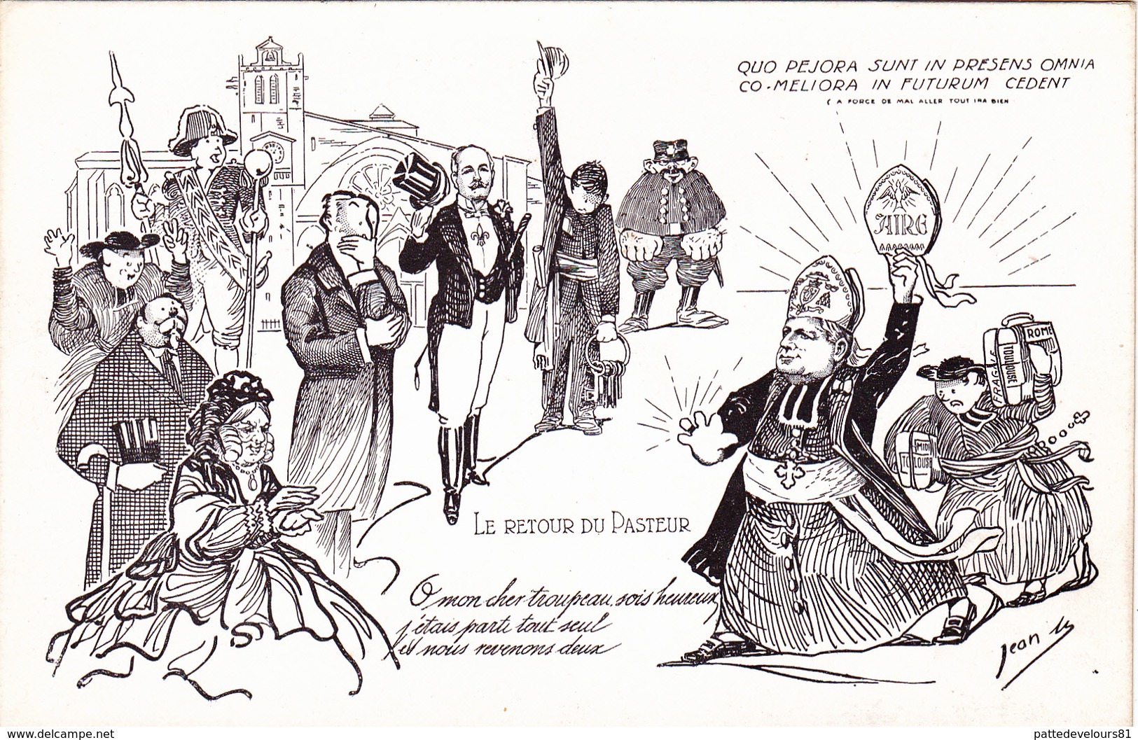 CPA (31) TOULOUSE Inventaires 1906 Cathédrale St Etienne Retour Pasteur Caricature Satirique Illustrateur Jan METTEIX - Toulouse