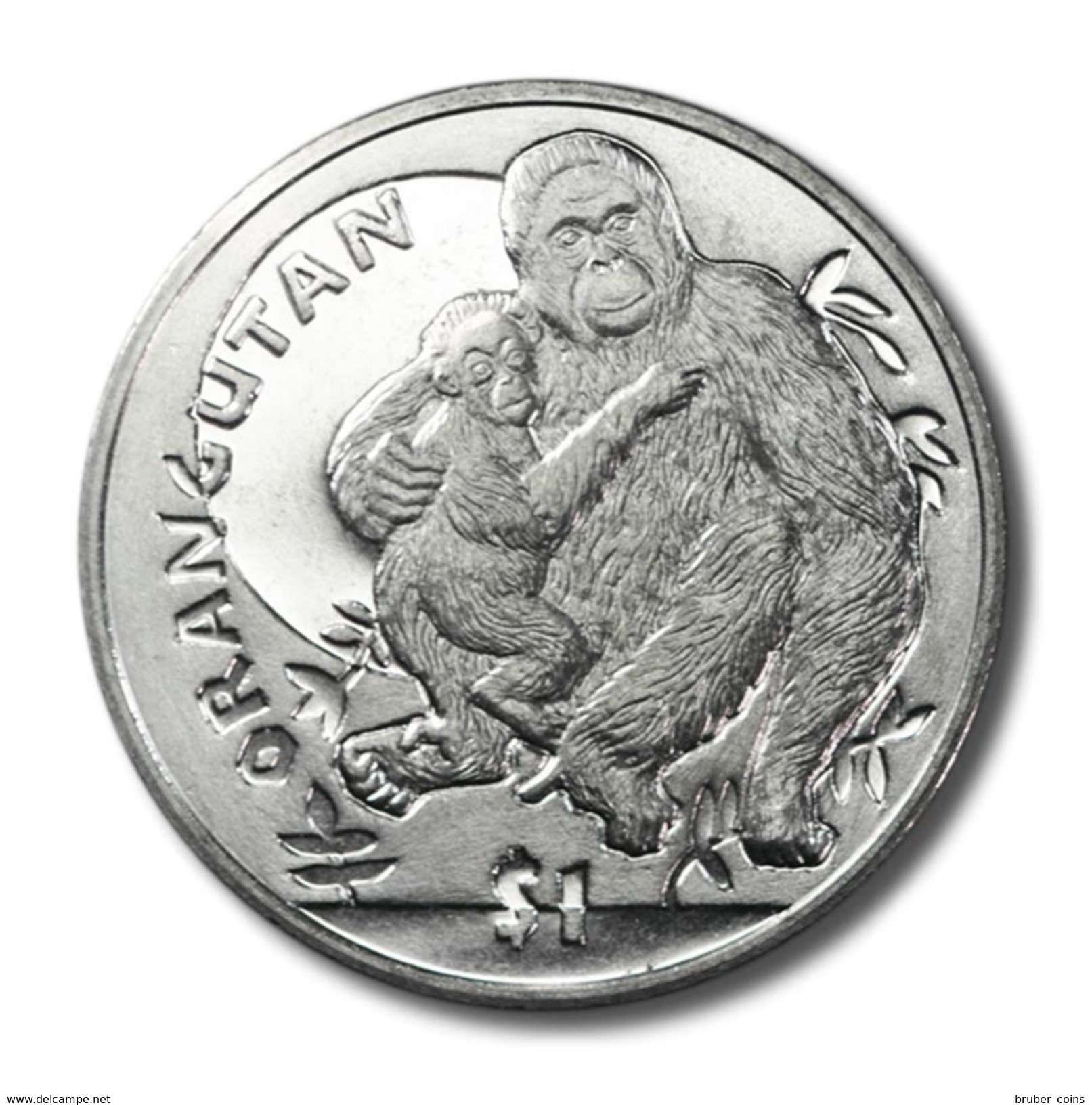 SIERRA LEONE 1 DOLLARO 2010 ORANGOTANGO ORANGUTAN - Sierra Leone