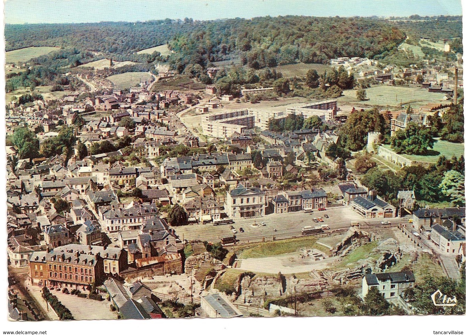 Lillebonne : Vue Generale Aerienne Du Centre - Lillebonne