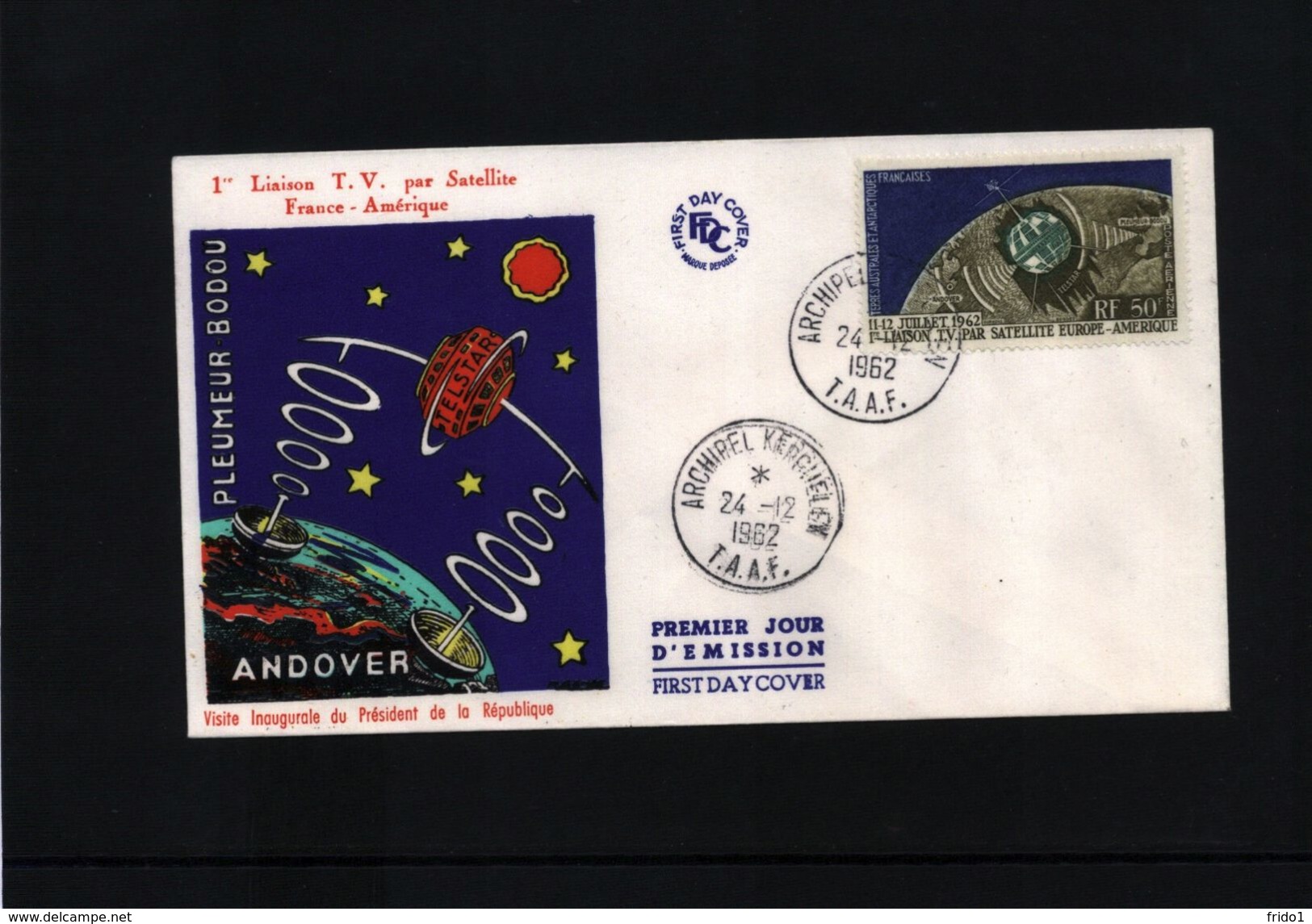 TAAF 1962 Raumfahrt / Space Telstar FDC - FDC