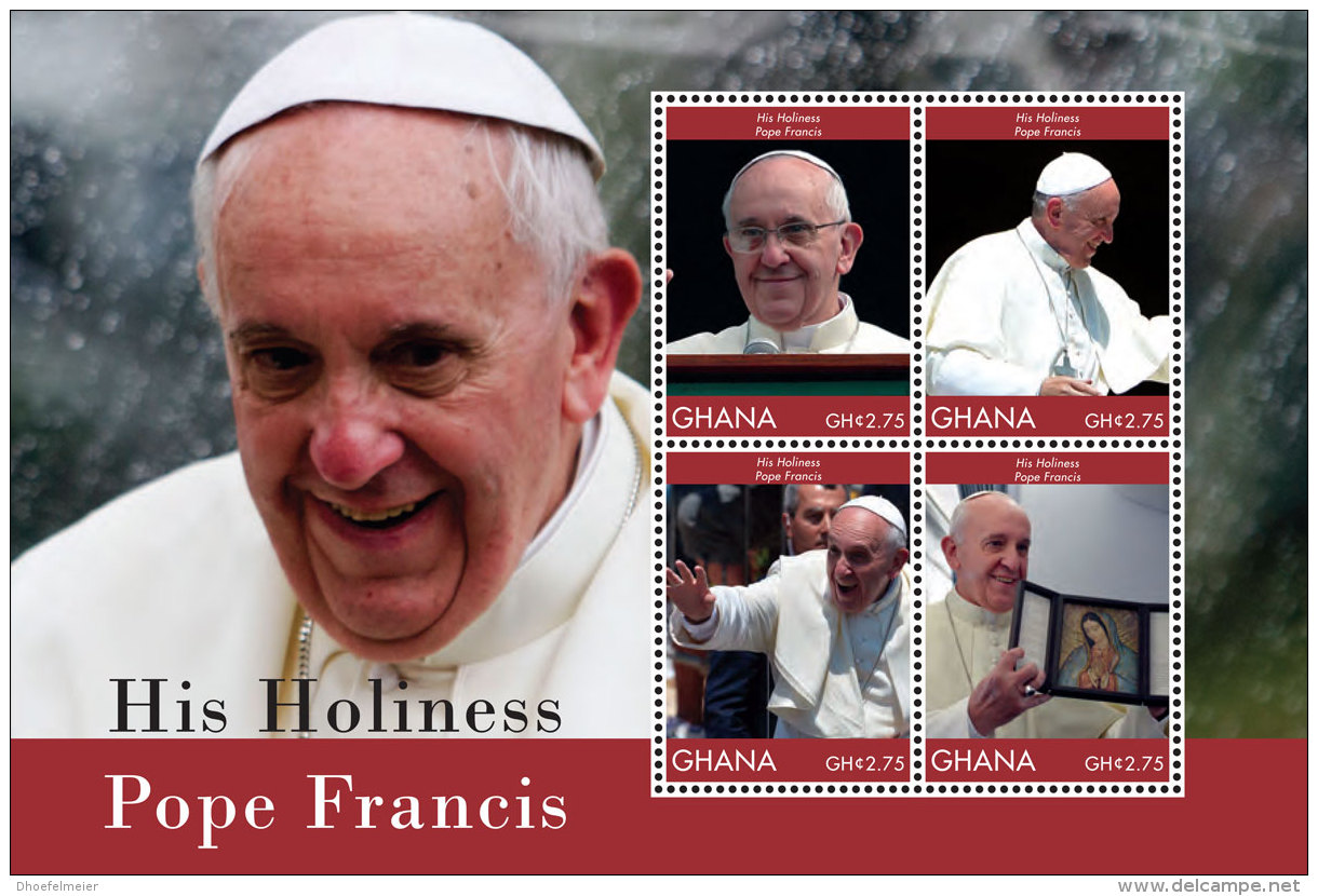 GHANA 2014 ** Pope Francis Papst Franziskus M/S II - OFFICIAL ISSUE - DH9999 - Päpste