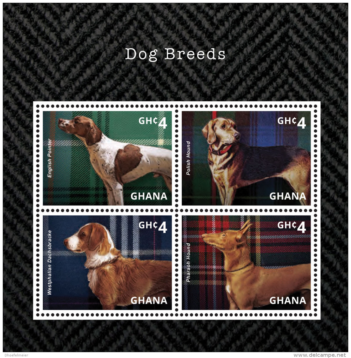 GHANA 2014 ** Dog Breeds Hunderassen M/S - OFFICIAL ISSUE - DH9999 - Hunde