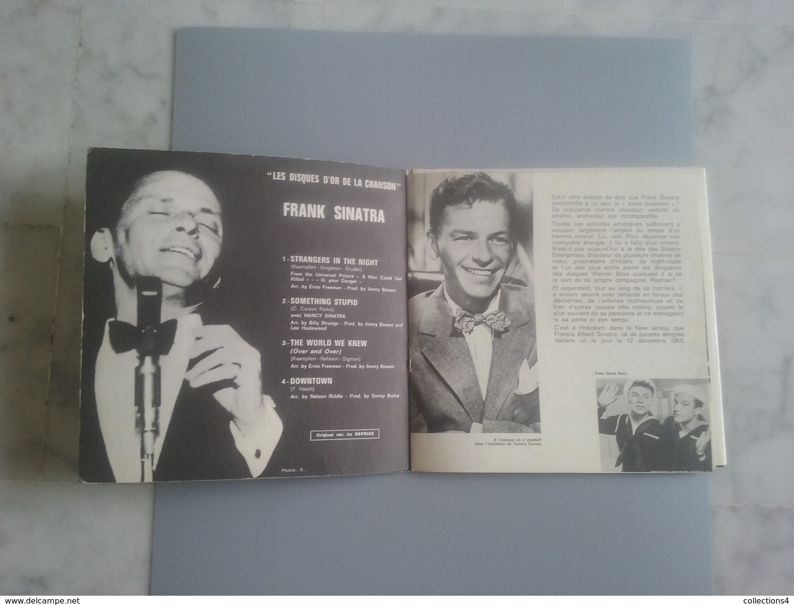 FRANK SINATRA LES DISQUES D OR DE LA CHANSON EP  .  DE 19?? AVEC LIVRET - 45 T - Maxi-Single