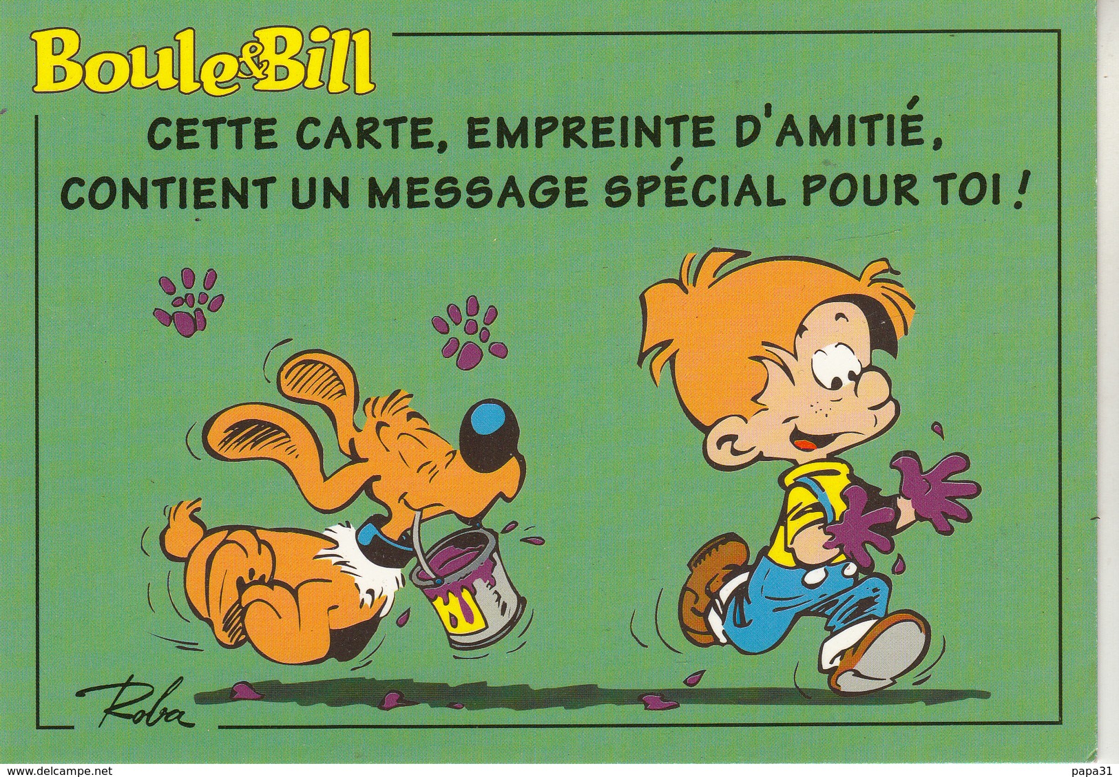 BOULE & BILL " EMPREINTE D'AMITIÉ" - Bandes Dessinées