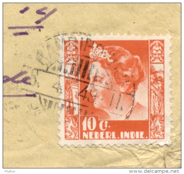 Nederlands Indië - 1949 - 3x 40 Cent Indonesia Opdruk En 2x 10 Cent Kreisler Op LP-cover Van LB RAMBIPOEDJI - Indie Olandesi