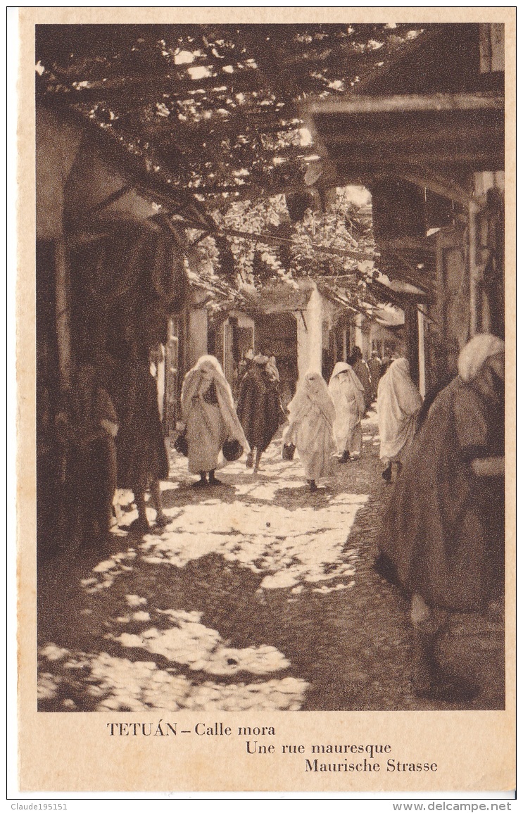 AFRIQUE  MAROC  TETOUAN  UNE RUE MAURESQUE - Autres & Non Classés