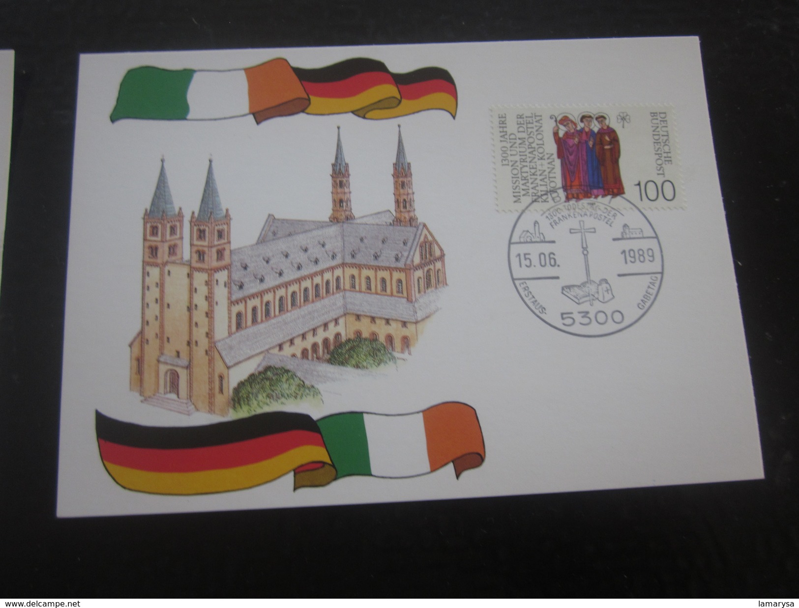 4 FDC First Day Cover Timbres - Europe - Eire Irlande - FDC-Marcophilie-Lettre - Document Avion-By Air-mail-1989 - FDC