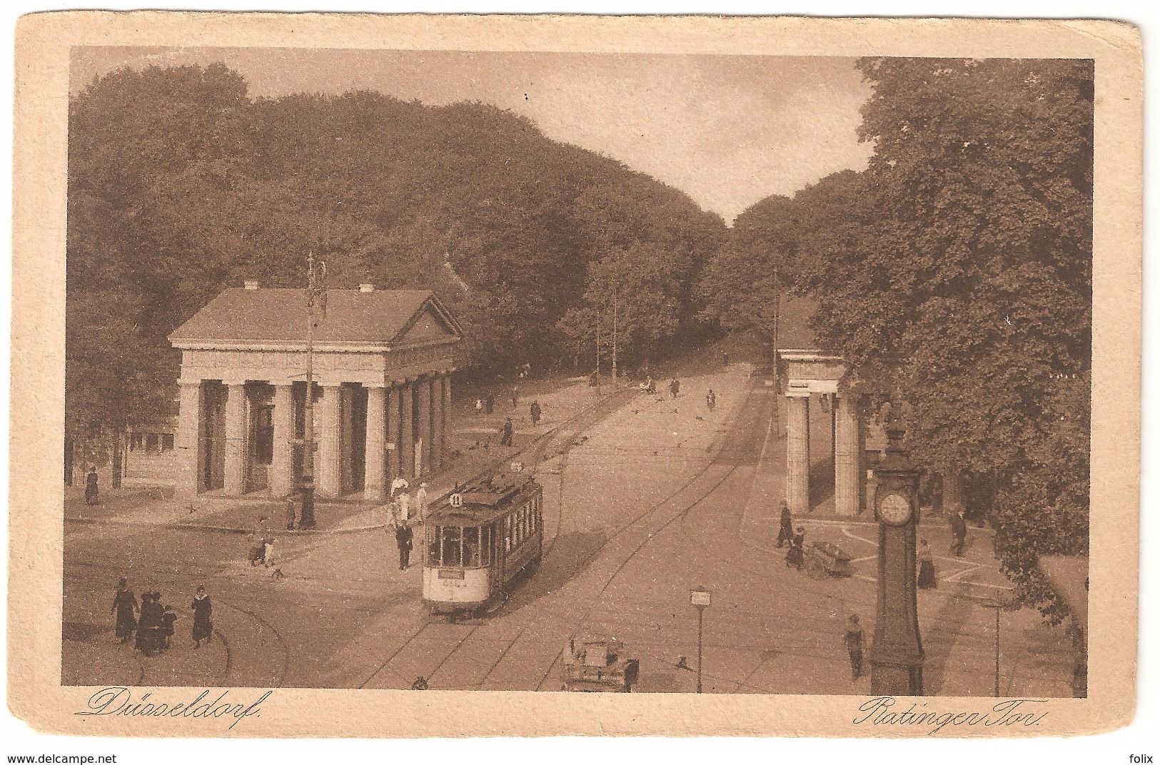 Düsseldorf - Ratinger Tor - 1923 - Feldpost / België Legerposterij / Postes Militaires Belgique - Tramway /tram - Düsseldorf