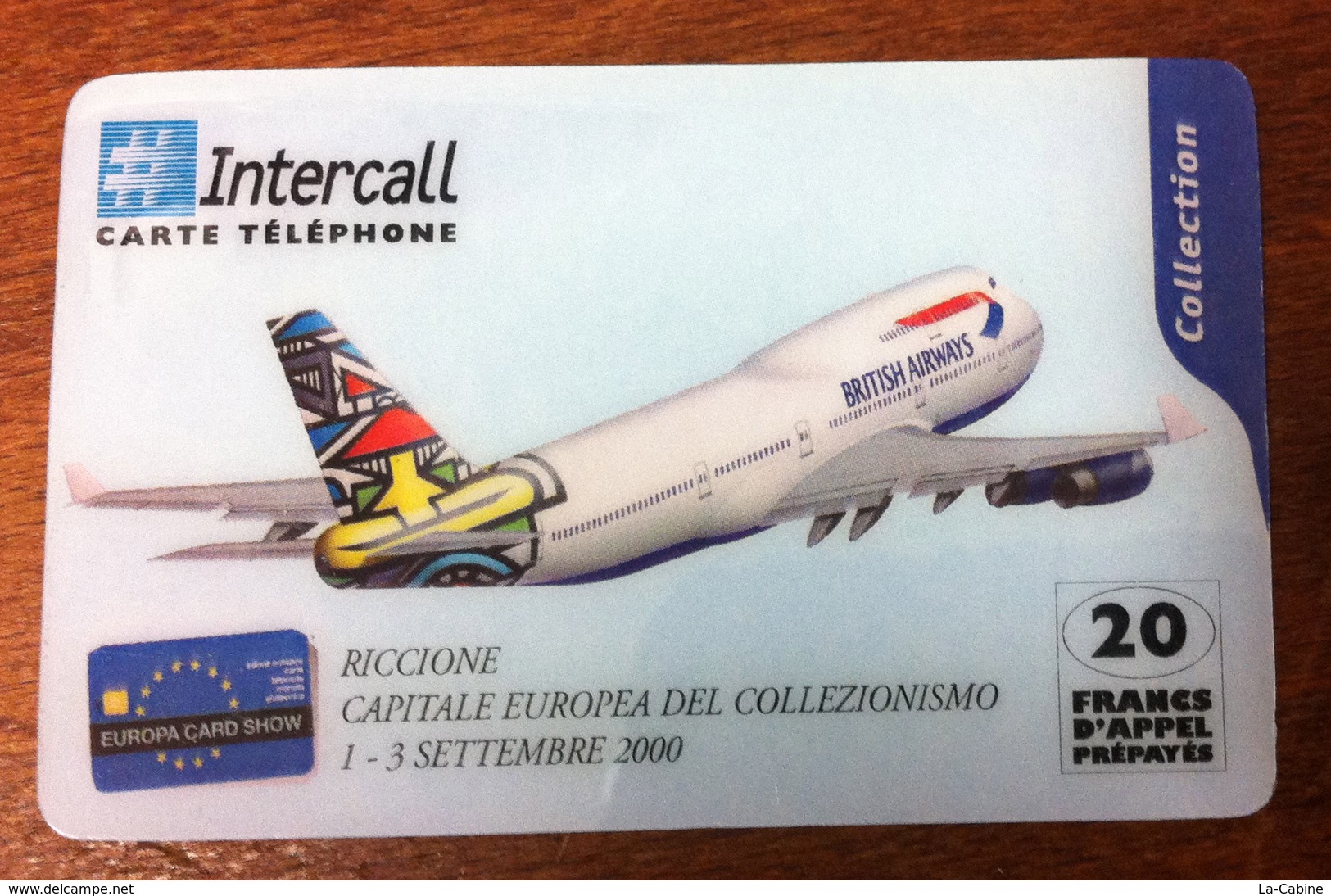 INTERCALL BRITISH AIRWAYS AVION RICCIONE USÉE CARTE PRÉPAYÉE PHONECARD CARDPAS UNE TÉLÉCARTE - Flugzeuge