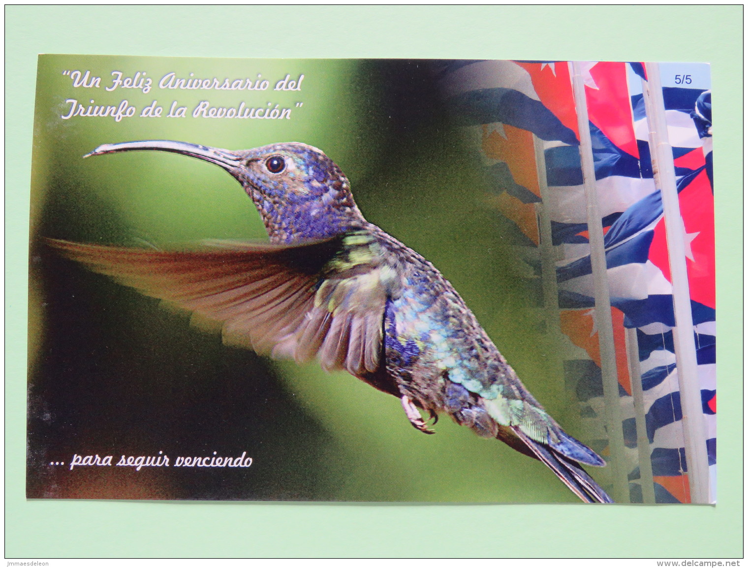 Cuba 2013 Stationery Card To Nicaragua - Flag - Bird Hummingbird - Lettres & Documents