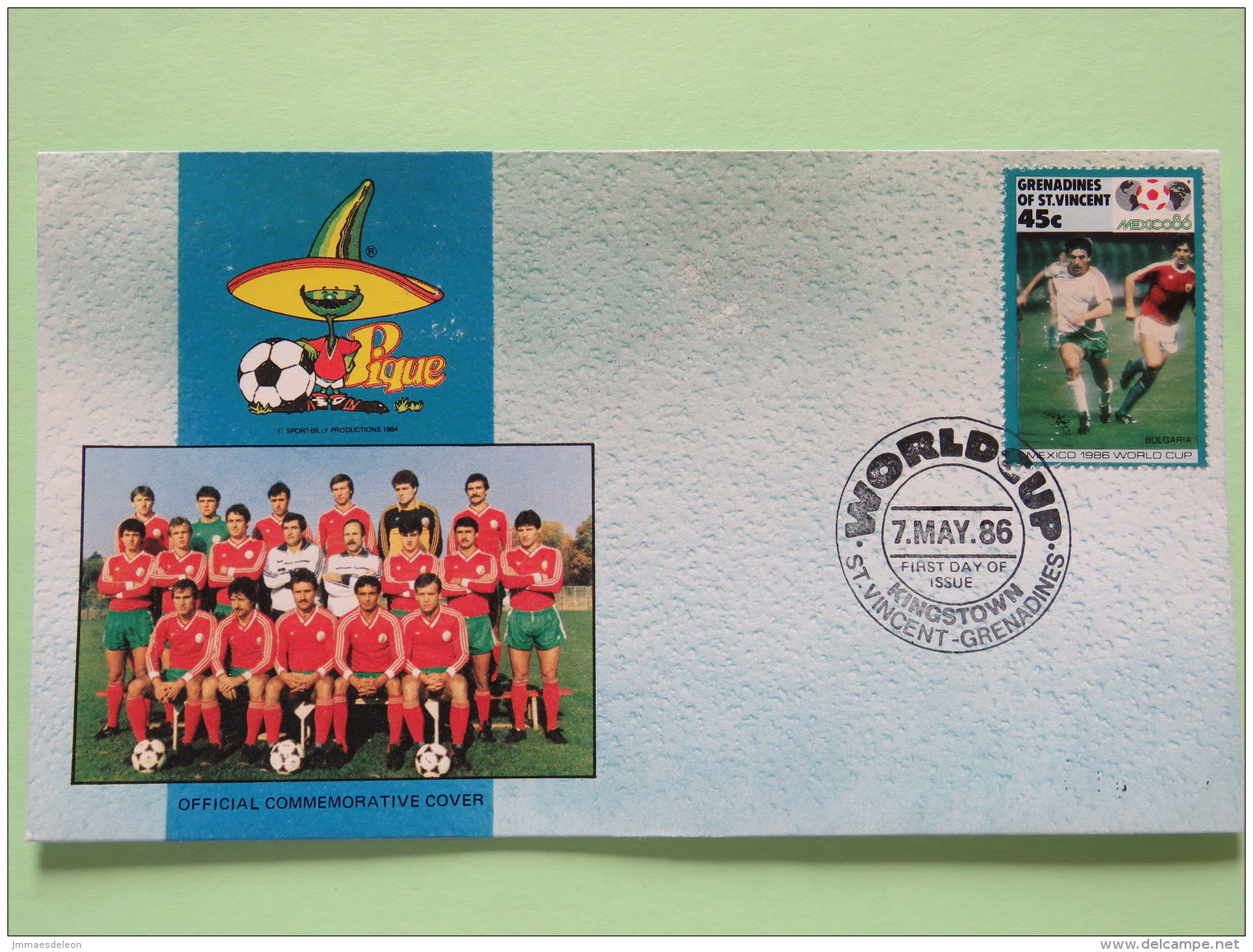 Grenadines Of St. Vincent 1986 FDC Cover - Football Soccer Mexico 86 - St.Vincent & Grenadines
