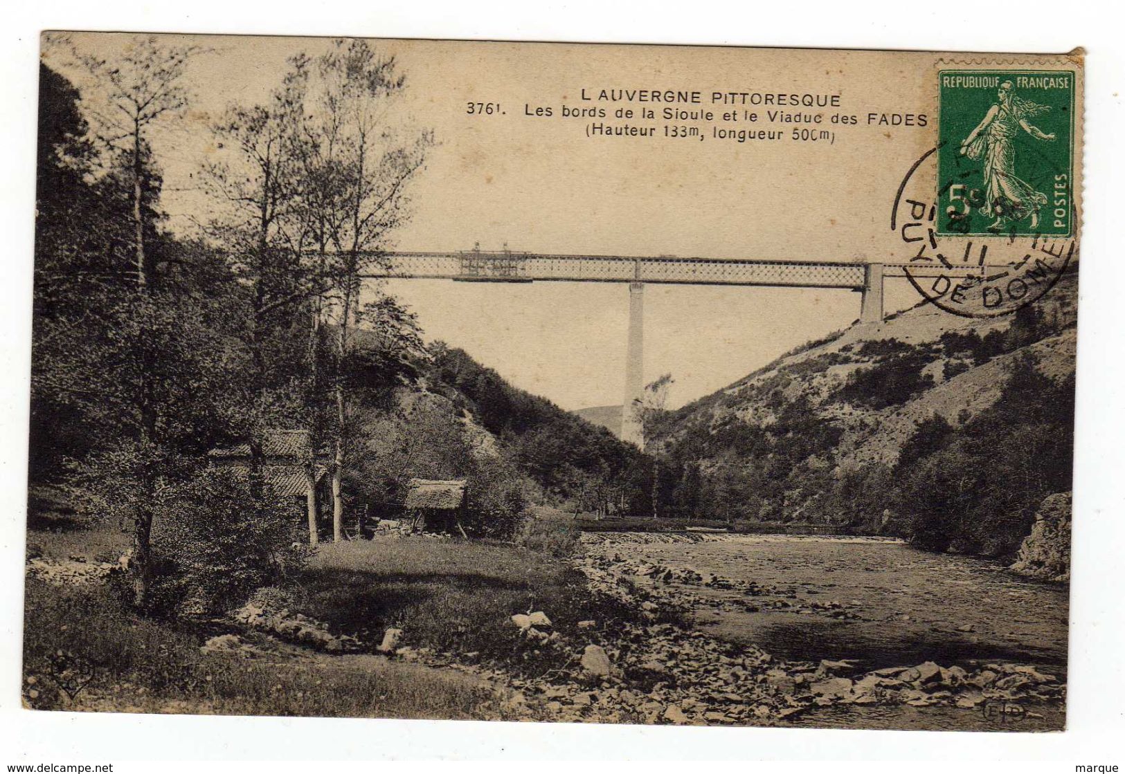 Cpa N° 3761 Les Bords De La Sioule Et Le Viaduc Des Fades - Other & Unclassified